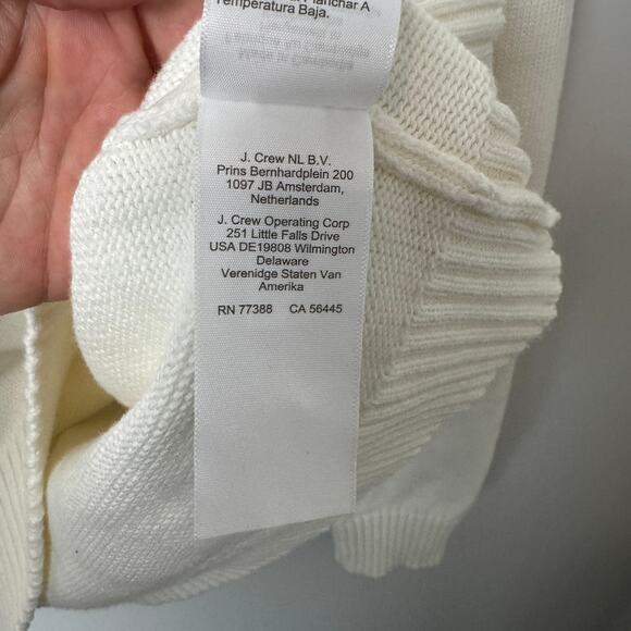 J. Crew Men's Heritage Cotton Crewneck Sweater Ivory XXL - Picture 5 of 7